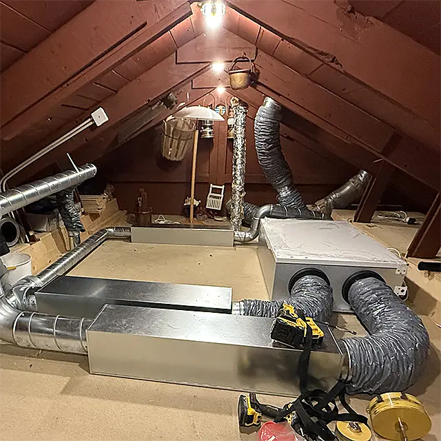 FTX ventilation installation